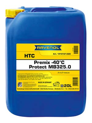 Антифриз готовый к прим. синий RAVENOL HTC Hybrid Techn.Coolant Premix -40C 20 л. 141012102001999