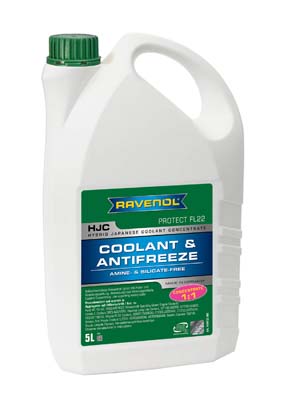 Антифриз концентрат зеленый RAVENOL HJC Hybrid Japanese Coolant Concentrate 5 л. 141012200501999