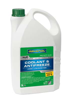 Антифриз готовый к прим. зеленый RAVENOL HJC Hybrid Japanese Coolant Premix -40°C (5л) 141012300501999