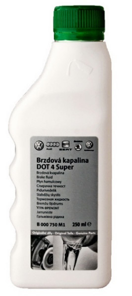 Жидкость тормозная VAG DOT 4 BRAKE FLUID 0,25л B000750M1