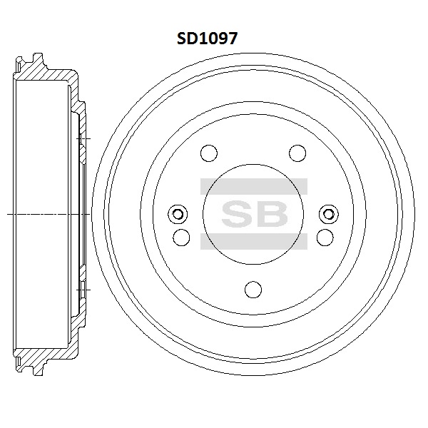 Барабан тормозной KIA SOUL 09- SD1097