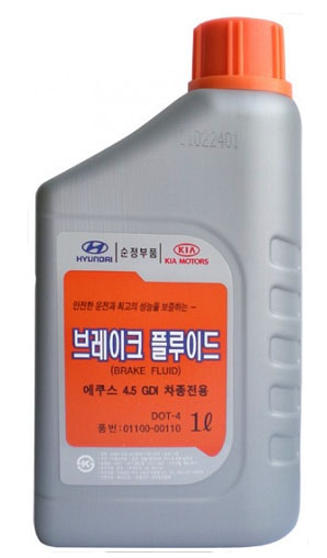 Жидкость тормозная DOT 4, BRAKE FLUID, 1л 01100-00110