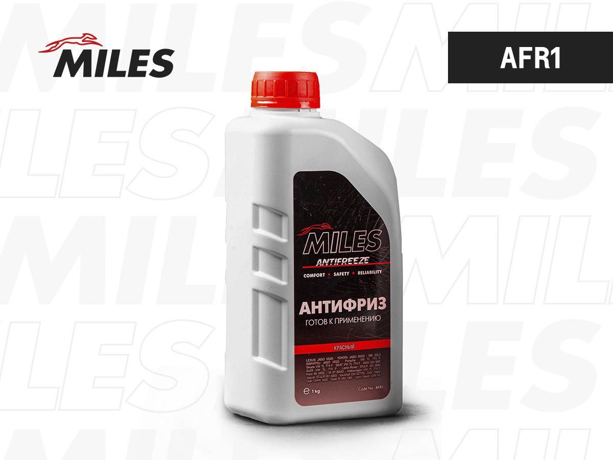 Антифриз готов к применению G12G12+ (красный) 1кг (SUPER LONG LIFE COOLANT -40C) AFR1