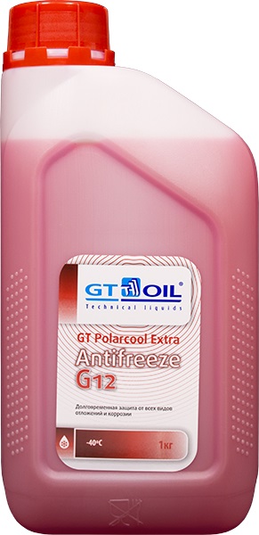 Антифриз GT Polarcool Extra G12 красный, 1 кг 1950032214052