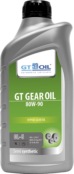 Масло трансмиссионное GT OIL Gear Oil GL-5 80W-90 1л 8809059407844