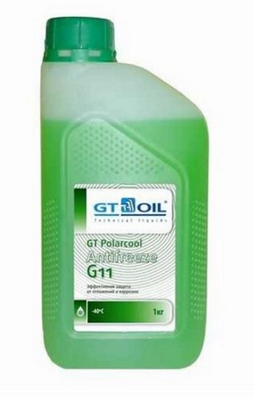 Антифриз GT Polarcool G11 зеленый, 1 кг 1950032214007