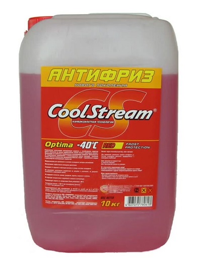 Антифриз CoolStream Optima красный 10кг10л CS010703RD