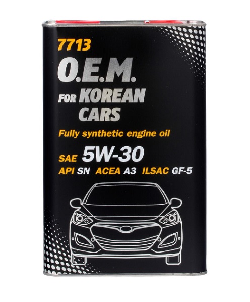 7713 MANNOL O.E.M. for Korean cars 5W-30 (4л.) Metal 7030