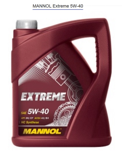 Масло моторное синт. MANNOL EXTREME 5W-40 (4л.) 1021