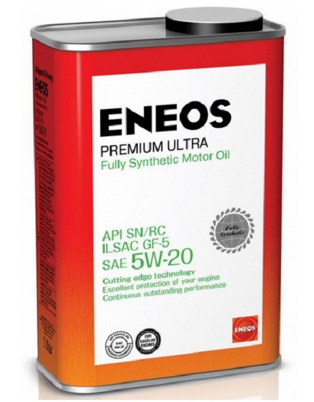 Масло моторное ENEOS Premium Ultra 100% Synt. SN 5W-20 1л 8801252022190