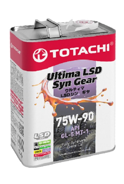 Масло трансмиссионное TOTACHI Ultima LSD Syn-Gear 75W-90 GL-5 4л (4589904931550) G3304