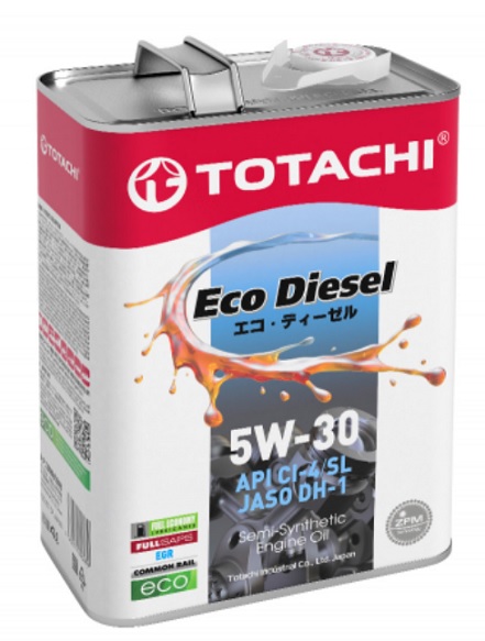 Масло моторное TOTACHI Eco Diesel Semi-Synthetic CI-4SL 5W-30 4л (4562374690479) 11104