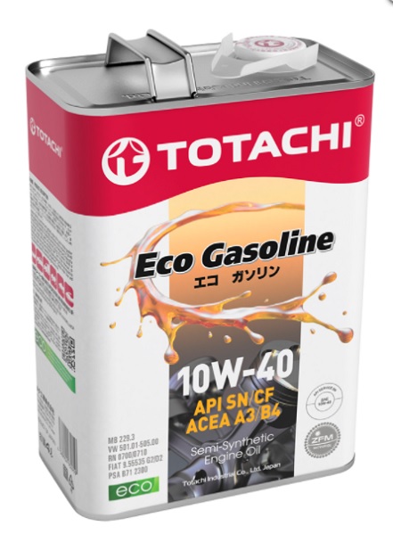 Масло моторное TOTACHI Eco Gasoline Semi-Synthetic SNCF 10W-40 4л (4589904934919) 10904