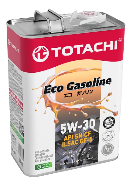 Масло моторное TOTACHI Eco Gasoline Semi-Synthetic SNCF 5W-30 4л (4589904934865) 10804